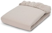 Napínacia posteľná plachta z prémiového flanelu, sivobéžová, dvojlôžko