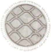 Koberec Berber 7063 3D kruh svetlosivý