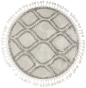 Koberec Berber 7063 3D kruh svetlosivý