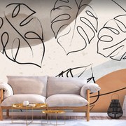 Artgeist Fototapeta - Minimalistic Monstera Leaves Veľkosť: 400x280, Verzia: Premium