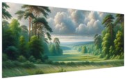 Obraz - Zelená krajina (120x50 cm)