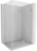 Mexen Lunar-F, 1-krídlový sprchový kút so skladacími dverami, pravý, 75 x 70 cm, 8mm číre sklo, brúsená oceľ profil, 836-075-070-97-00-P