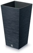 Kvetináč FURU SQUARE 24 cm, antracitová, 24 cm