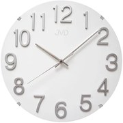 Sklenené nástenné hodiny JVD HT98.5 (30 cm) – biele