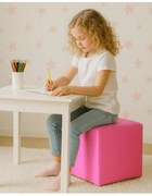 Sedací vak taburetka kocka ružová EMI