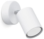 Bodové svietidlo Lemmi, 1x biele kovové tienidlo, (možnosť polohovania)