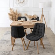 PROXIMA.store - Čalúnená jedálenska stolička KATHY FARBA: čierna