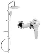 Mexen Sven sprchová zostava s ručnou a dažďovou sprchou + sprchová batéria Caro, chrómová, 746640262-00