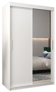 Šatníková skriňa 120 cm Toki 2 (Biela matná + Biela matná). Vlastná spoľahlivá doprava až k Vám domov. 1064971