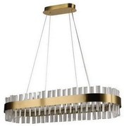 LED Stmievateľný krištáľový luster na lanku LED/45W/230V + diaľkové ovládanie