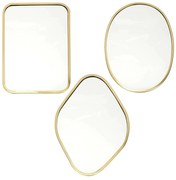 Zrkadlo Mira, zlaté, sada 3ks