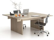 Stôl double SOLID, 1800 x 1650 x 743 mm, dub prírodný