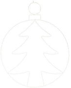 Vianočná závesná LED dekorácia Kerstball Tree 250 LED, 48 cm