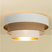 Stropné svietidlo WENTA 1xE27/60W/230V priemer 50 cm biela/hnedá