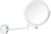 Bemeta Design WHITE: Kozmetické zrkadlo, ø 200 mm, obojstranné - 112201514