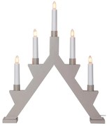 Eglo 410347 - Vianočný svietnik ZACK 5xE10/3W/230V šedá