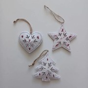 DECOLED Kovová vianočná závesná ozdoba s patinou hviezda, vzorovaná