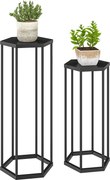 Outsunny 2× hexagónové kovové stojany na rastliny, 75/60 cm — interiér i exteriér | Aosom