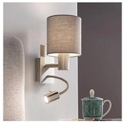 Eglo 96479 - LED Flexibilné svietidlo PASTERI 1xE27/40W+LED/3,8W šedá