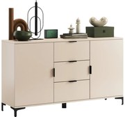 Komoda so zásuvkami a dvierkami LORA béžová