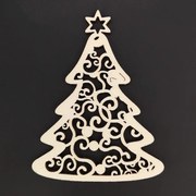 AMADEA Drevená ozdoba stromček 9 cm