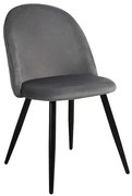 Stolička Rill 80107b-v8 sivá/čierna