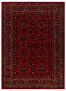 Koberec KASHQAI 4302 300 kvety / rám, bordový