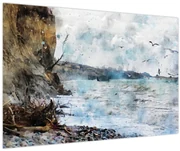 Obraz - Útes, akvarel (90x60 cm)