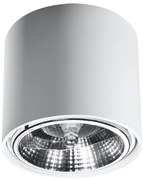 Stropné svietidlo Tiube, 1x biele kovové tienidlo