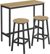 Jedálenský set 1+2, barový stôl 100x40 cm a barové stoličky TAYLOR ARTISAN