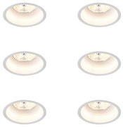 Sada 6 moderných zapustených bodových svetiel biela AR70 - Dept