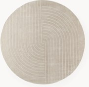 Okrúhly ručne tuftovaný vlnený koberec Mason