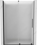 Mexen Velar, posuvné sprchové dvere do otvoru 140 cm, 8mm sklo námraza, čierna matná, 871-140-000-31-70