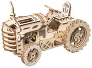 Robotime 3D drevené mechanické puzzle Traktor 135 ks