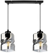 Závesné svietidlo Niki, 2x sklenené tienidlo (mix 3 farieb)