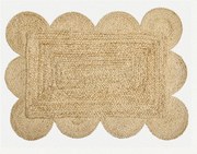 Diamond Carpets India, Ručne viazaná rohožka Orla J-44 Natural, 50x80, béžová, chodba / predsieň