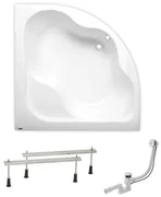 Rohová vaňa Laguna Syntia Plus 150x150 cm akrylát ľavá aj pravá SIKOSY1500AN