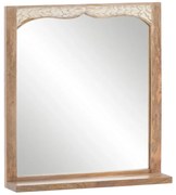 furniture-nabytek.cz - Masívne kúpeľňové zrkadlo Dehli z mangového dreva, lakované, hnedé – 70×15×75 cm