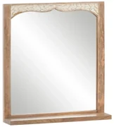furniture-nabytek.cz - Masívne kúpeľňové zrkadlo Dillí z mangového dreva, lakované, hnedé – 70×15×75 cm