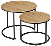 Sada 2 konferenčných stolíkov GALEN Craft čierny