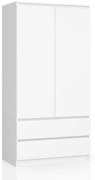 Šatníková skriňa Star 90 cm biela