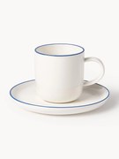 Porcelánové šálky na kávu's podšálkami Facile, 2 ks
