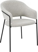 Jedálenská stolička Inga, šedo-béžová štruktúrovaná látka%