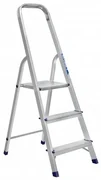 Alumet AM 703 Hliníkové jednostranné schodíky, 2 plus 1, 3 stupne, 60 cm