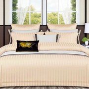 Saténové obliečky KELLER BEIGE 3-dielna súprava 140x200 cm