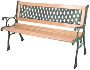 Záhradná lavička GODIVA, drevo/plast (122x54x73 cm)