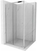 Mexen Apia, sprchový kút s posuvnými dverami 90 (dvere) x 90 (stena) cm, 6mm číre sklo, chrómový profil, 840-090-090-01-00
