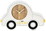 Detské stolné hodiny Car, biela