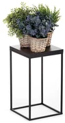 HowHomely Stojan na kvety BASICLOFT 40x24 čierna DD0181