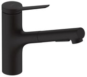 Hansgrohe Zesis M33, drezová batéria 150, s výsuvnou spŕškou, sBox lite, čierna matná, HAN-74803670